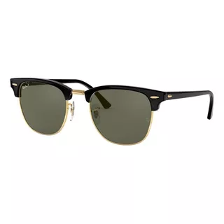 Lentes De Sol Ray-ban Clubmaster Classic Verde Unisex Color Del Armazón Negro Diseño Polarizada