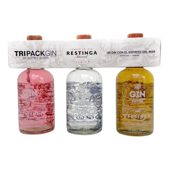 Gin Restinga Tripack 375 Ml - Zetta Bebidas