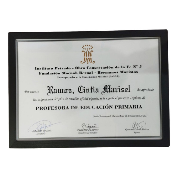 3x Marco Cuadro Diploma A3 30*42  Negro Vidrio