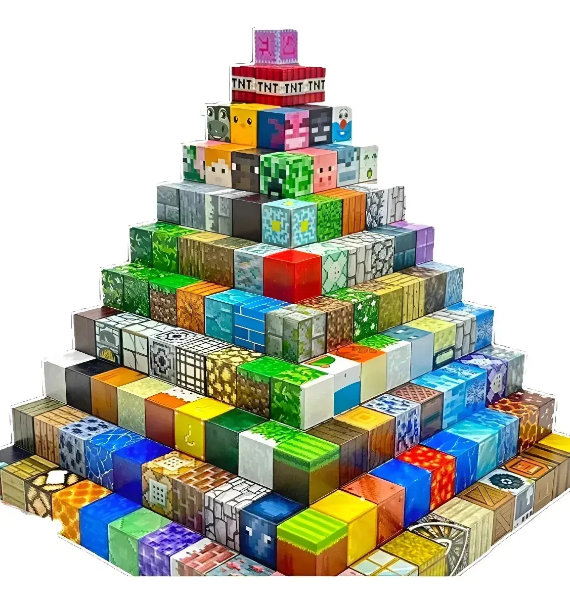Bloques Magnéticos Cubos Para Armar Estilo Minecraft 60 Piezas