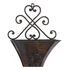 Deco 79 Metal Scroll Indoor Outdoor Hanging Wall Planter, Se Brown Deco 79