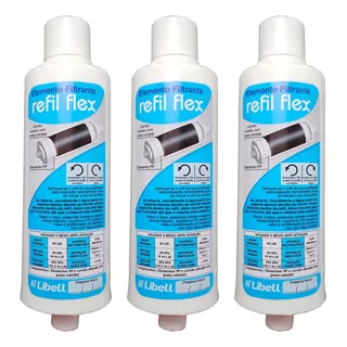 03 Refil Flex Para Purificador Acquaflex Libell Original