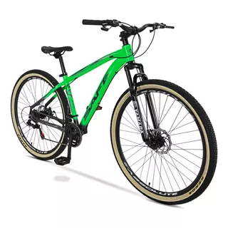 Bicicleta Mountain Bike Aro 29 Safe 21 Marchas Freio À Disco Cor Verde + Grafite Tamanho Do Quadro 19