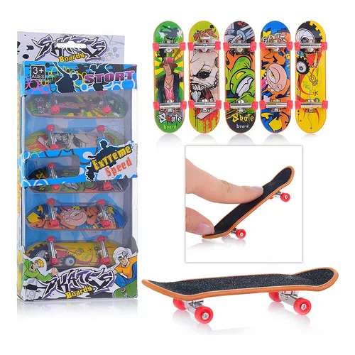 Kit 5 Skate De Dedo Fingerboard Mini Skate Board