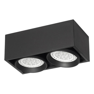 Plafon Cardanico 2 Luces Negro Apto Led Ar111 Gam G2nt