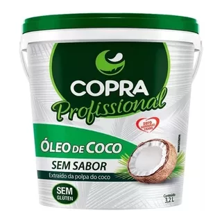 Balde Oleo De Coco Copra Sem Sabor 3,2l