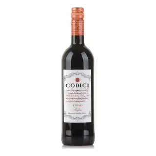 Vinho Tinto Italiano Codici Puglia Garrafa 750ml