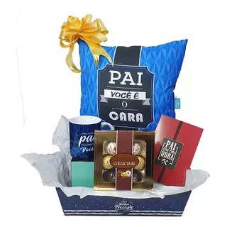 Presente Para Pai Almofada Caneca Chocolate Kit Para Papai Cor Kit 1