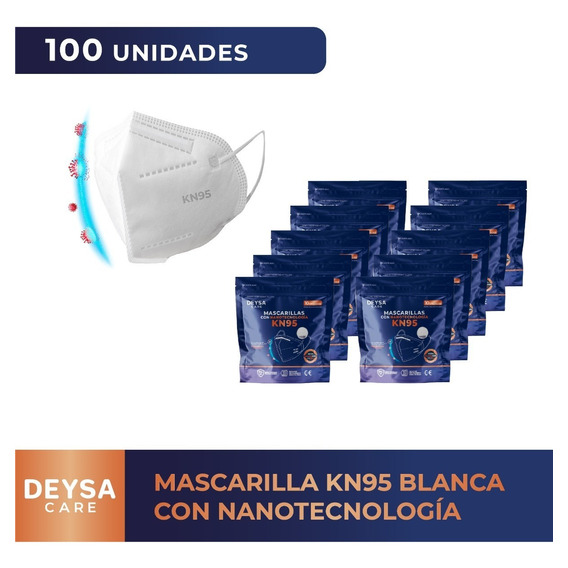 Mascarillas Kn95 Nanotecnología 10 Env. Resellables (100 Un)