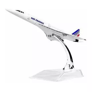 Miniatura De Avião Concorde Air France Metal 16cm