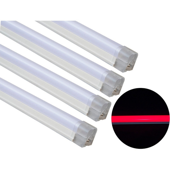 Paquete 4 Regletas Tubo Led Neon 20w Color A Elegir 120 Cm