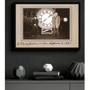 Cuadro 33x48cm Poster De Volver Al Futuro Reloj Marco Negro