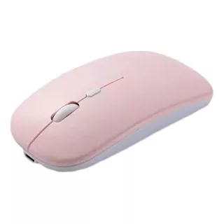 Mouse Sem Fio Recarregável Silencioso Bluetooth Ergonômico Cor Versão Aprimorada De Modo Duplo 221b (rosa)