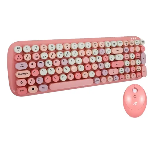 Teclado inalambrico online rosa