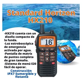Radio Portatil Banda Marina Standard Horizon Hx210