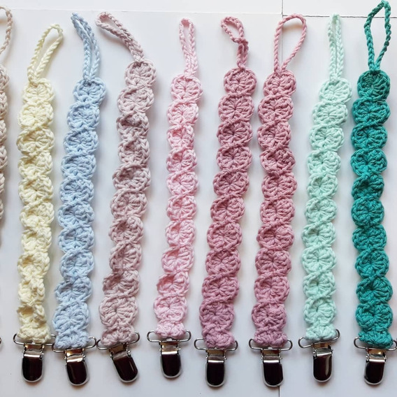Portachupetes Tejidos Crochet Broche Madison