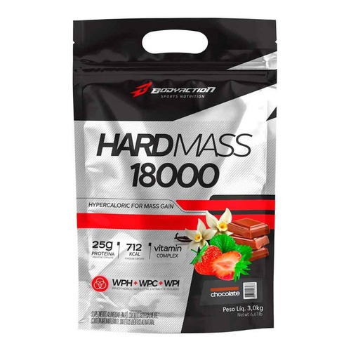 Hard Mass 18000 Hipercalórico Concentrado + Vitaminas+miner Sabor Vainilla