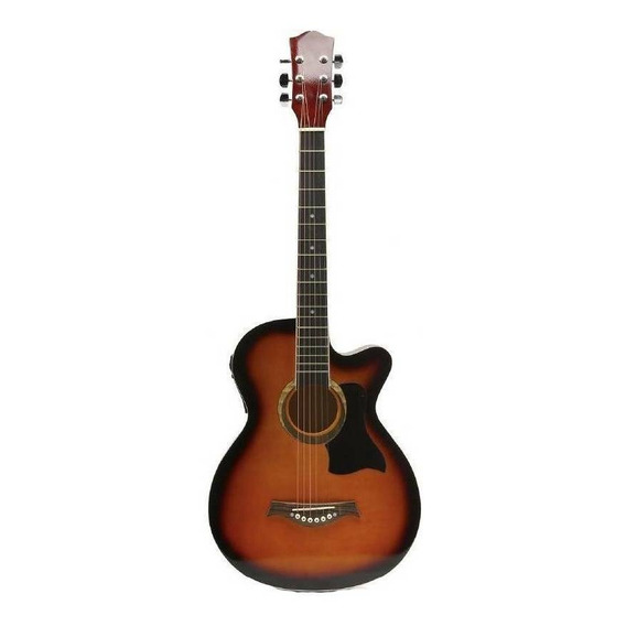 Guitarra Electroacústica Femmto Criolla AG003 para diestros naranja arce brillante con ecualizador activo
