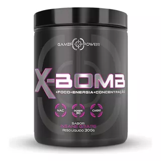 Pre Treino Energetico X Bomb 300g Foco Energia - Gamer Power Sabor Uva Louca