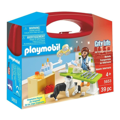 Figura Armable Playmobil City Life Maletín Veterinaria 39 Piezas 3+