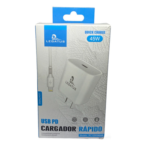 Cargador Para iPhone 11 12 13 14 Carga Rapida Usb-c + Cable Color Blanco