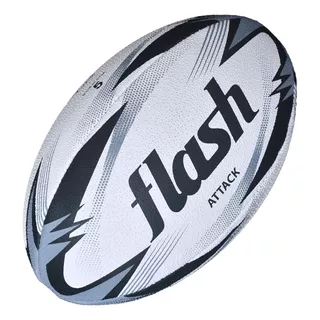 Pelota De Rugby Flash Attack - N°5 Color Negro-gris