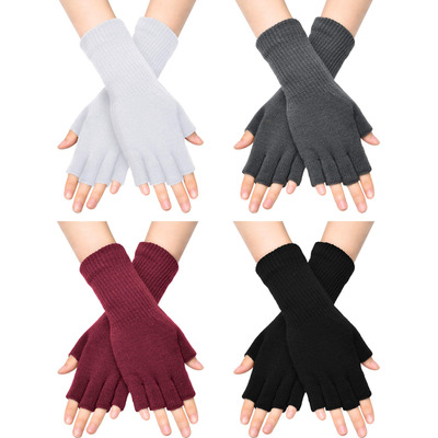 Satinior Guantes Sin Dedos Para Mujer, Guantes De Escritura