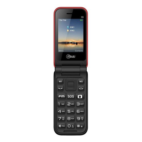 Mlab SOS Senior Phone Shell 3G (2.4") Dual SIM rojo