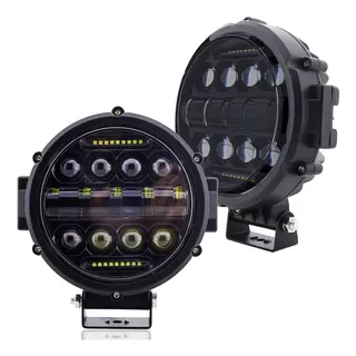 Par Farol Milha T60 7'' Led Monstro 120w Off Road Suv Atv