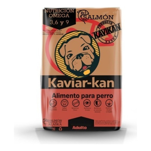 Alimento Kaviar Kan para perro adulto todos los tamaños sabor salmón en bolsa de 8kg