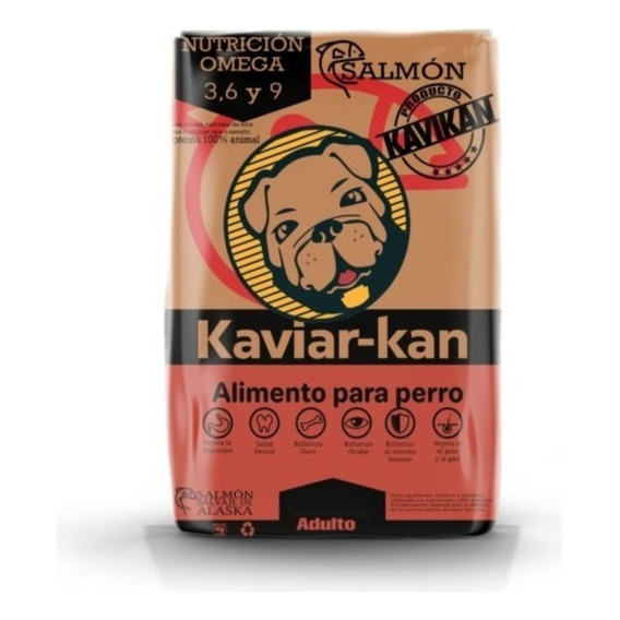 Alimento Kaviar Kan para perro adulto todos los tamaños sabor salmón en bolsa de 8kg