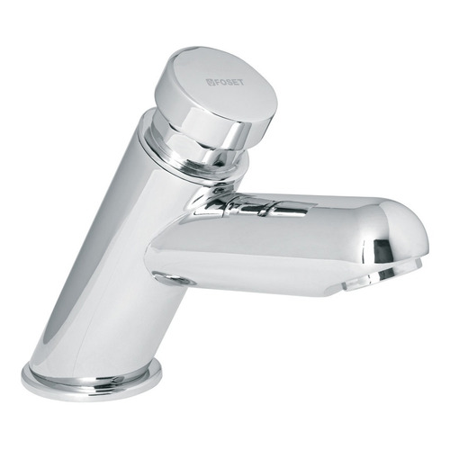 Llave Temporizadora Para Lavabo Foset 47918 Acabado Cromado Color Plateado