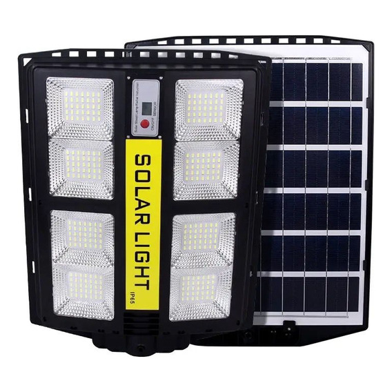 Lámpara Con Panel Solar 200w Impermeable Ip65 De Exteriores