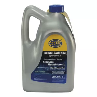 Aceite Para Motor Hella Sintético 5w-40 Para Autos, Pickups & Suvs De 1 Unidad X 5l