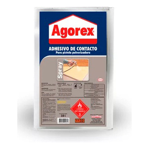 Pegamento Adhesivo De Contacto Agorex Spray 18 Litros