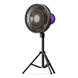 Ventilador Camping Portátil Inalámbrico Recargable Led 3 En1