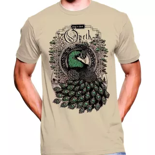 Camiseta Premium Rock Estampada Opeth Pavo Real