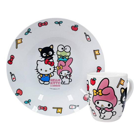 Set Cerámica Scool 2 Piezas - Hello Kitty & Friends