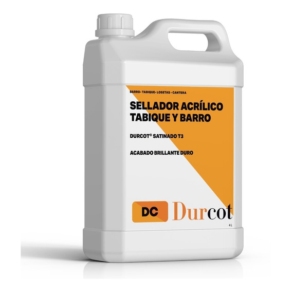 Sellador Satinado Para Ladrillo Tabique Barro 4 L Durcot T3.