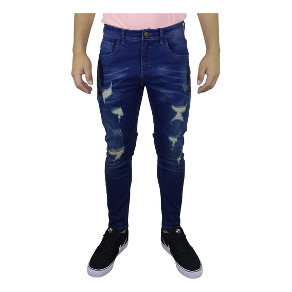 Pantalón Jean Moda Comfort Para Hombre - Azul