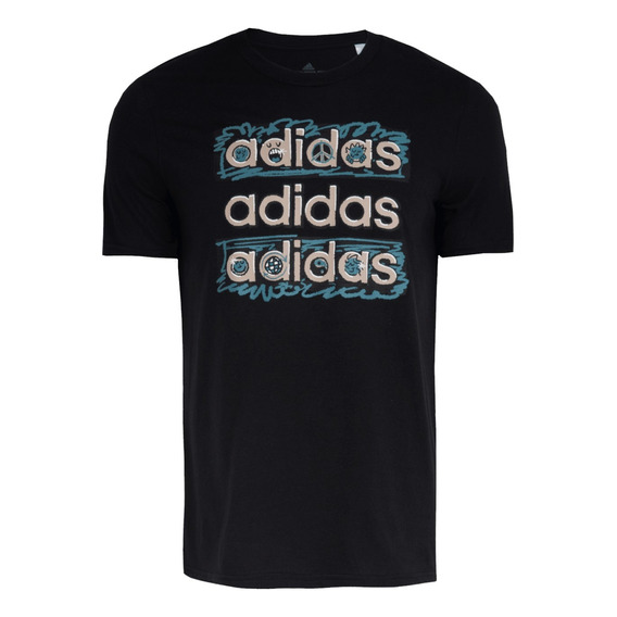 Playera adidas Hombre Caballero Casual Doodle Big Logo