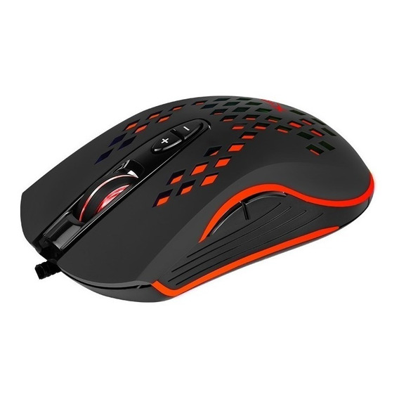 Mouse Gamer Programable Xtrike 7 Colores 6400 Dpi 7 Botones