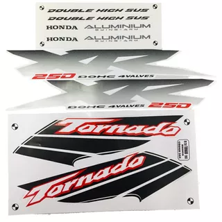 Faixa Kit Adesivos Completo Xr 250 Tornado 2003 Branca