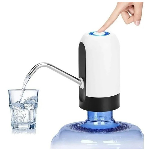 Bomba Dispensador Usb Agua Electrónico Botellon Recarga Color Blanco