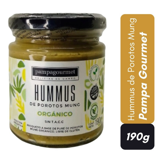 Hummus De Porotos Mung Pampa Gourmet Organico Sin Tacc X190g
