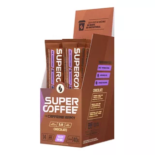 Supercoffee 3.0 Café To Go 14 Sachês Super Coffee Caffeine Sabor Chocolate