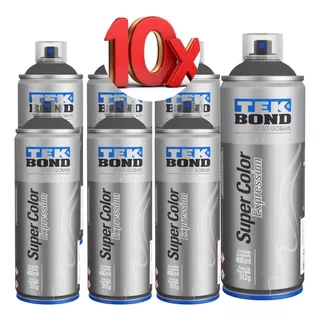 Tinta Spray Preto Técnico Expression 400ml Tekbond Kit 10 Un