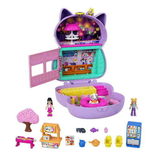Maletín Polly Pocket Kitty para restaurante - Mattel