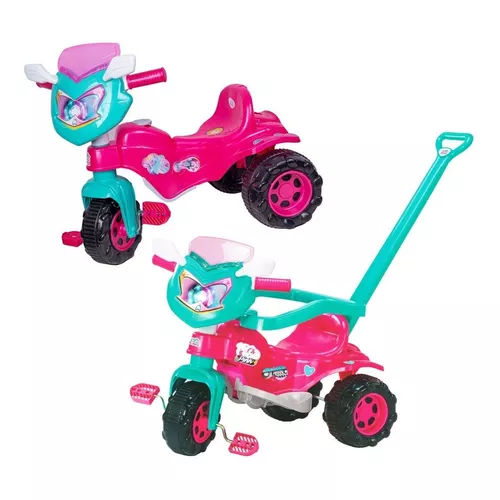 Triciclo Velotrol Motoca Infantil Menino Menina Empurrar