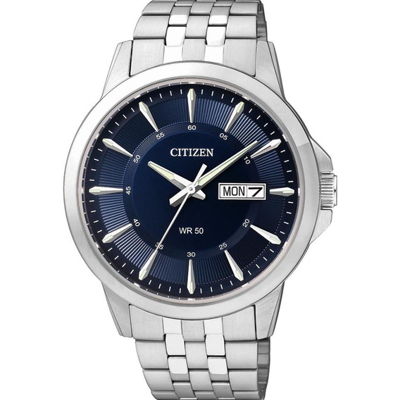 Reloj Citizen Acero Hombre Bf2011-51l Clásico Calendario Color de la malla Plateado Color del bisel Plateado Color del fondo Azul